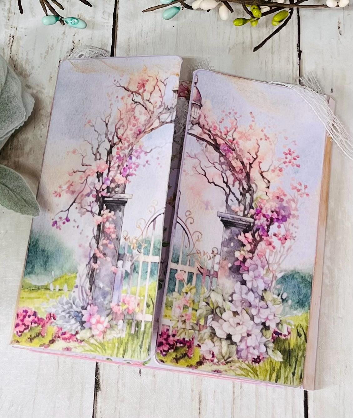 Le Gate Garden Paper Craft Card Kit – Flip Out Folio Scrapbook Album for DIY Paper Projects & Gifts