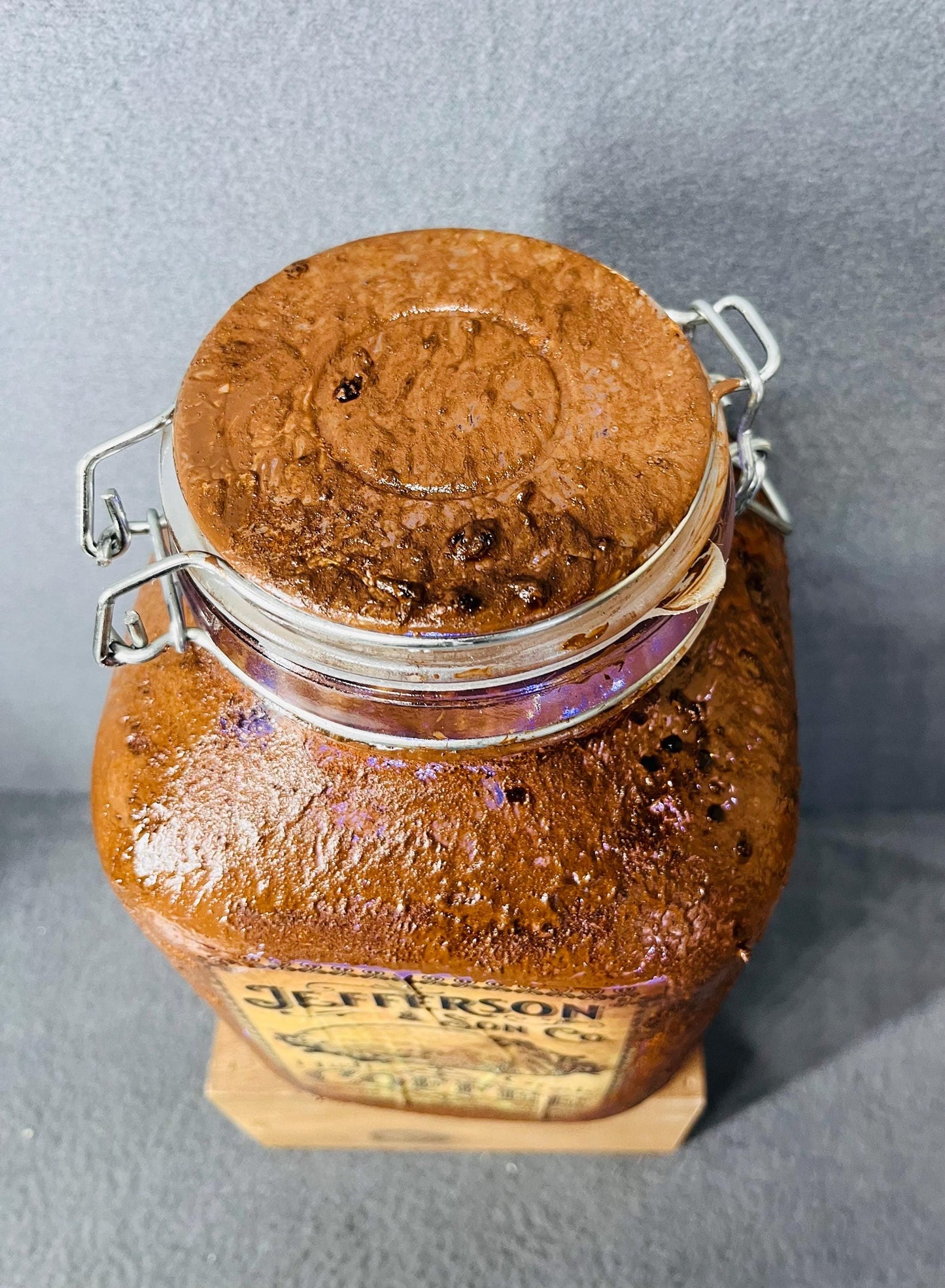 Coffee Jar with Battery Candle Light | Decorative Storage Container & Flameless Candle Gift for Kitchen and Home Ambiance