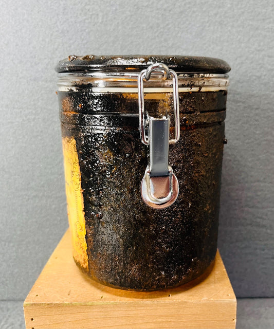 Rustic Tea Jar with Battery Candle - Decorative Vintage Style Lantern for Cozy Home Decor & Ambient Lighting