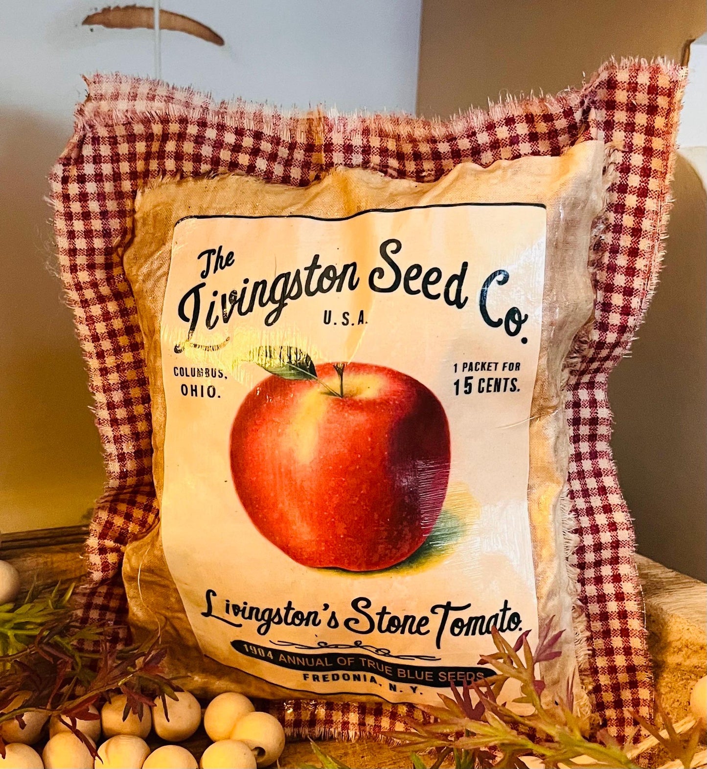 Bag of Apple Rustic Decor - Farmhouse Style Home accents, Country Kitchen Decor, Autumn Decor, Natural Elements, Eco-Friendly Decor