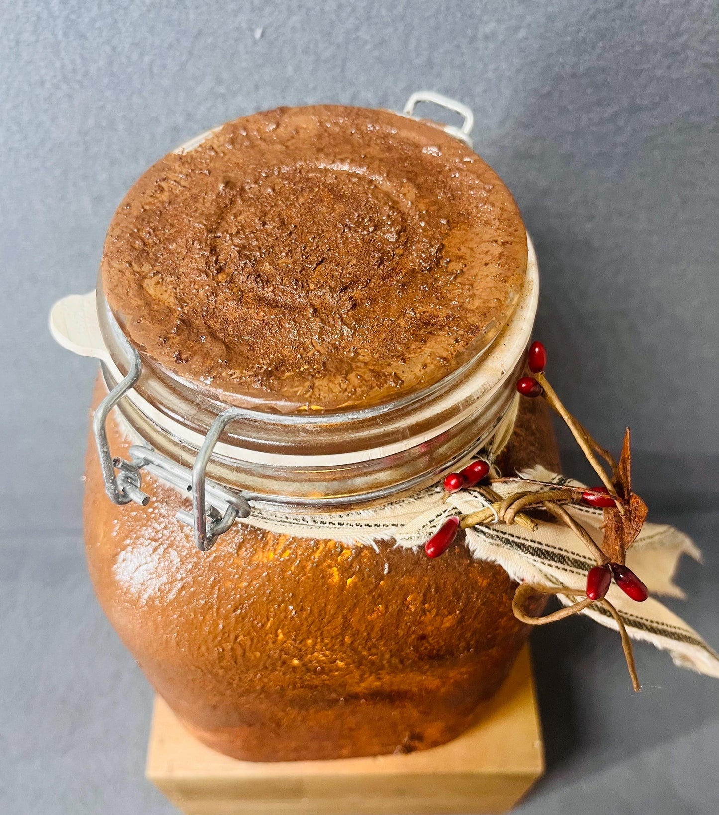Sweet Buttermilk Rustic Jar with Battery Powered Candle | Cozy Home Decor, Farmhouse Style Centerpiece & Gift Idea