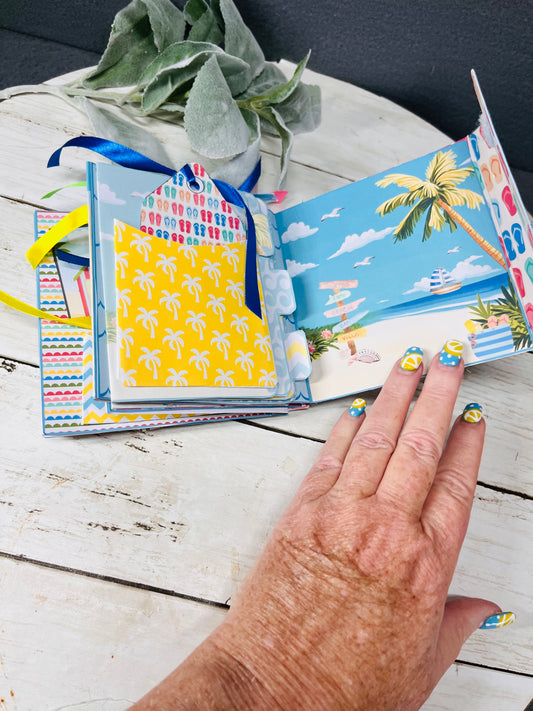 Life’s a Beach Memory Keeper Folio Kit – DIY Scrapbook Paper Craft Kit for Beach Memories & Photos