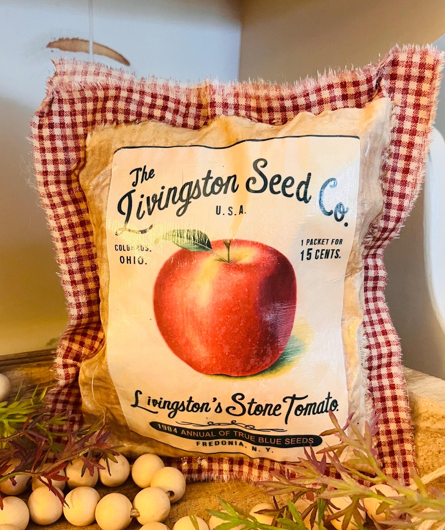 Bag of Apple Rustic Decor - Farmhouse Style Home accents, Country Kitchen Decor, Autumn Decor, Natural Elements, Eco-Friendly Decor