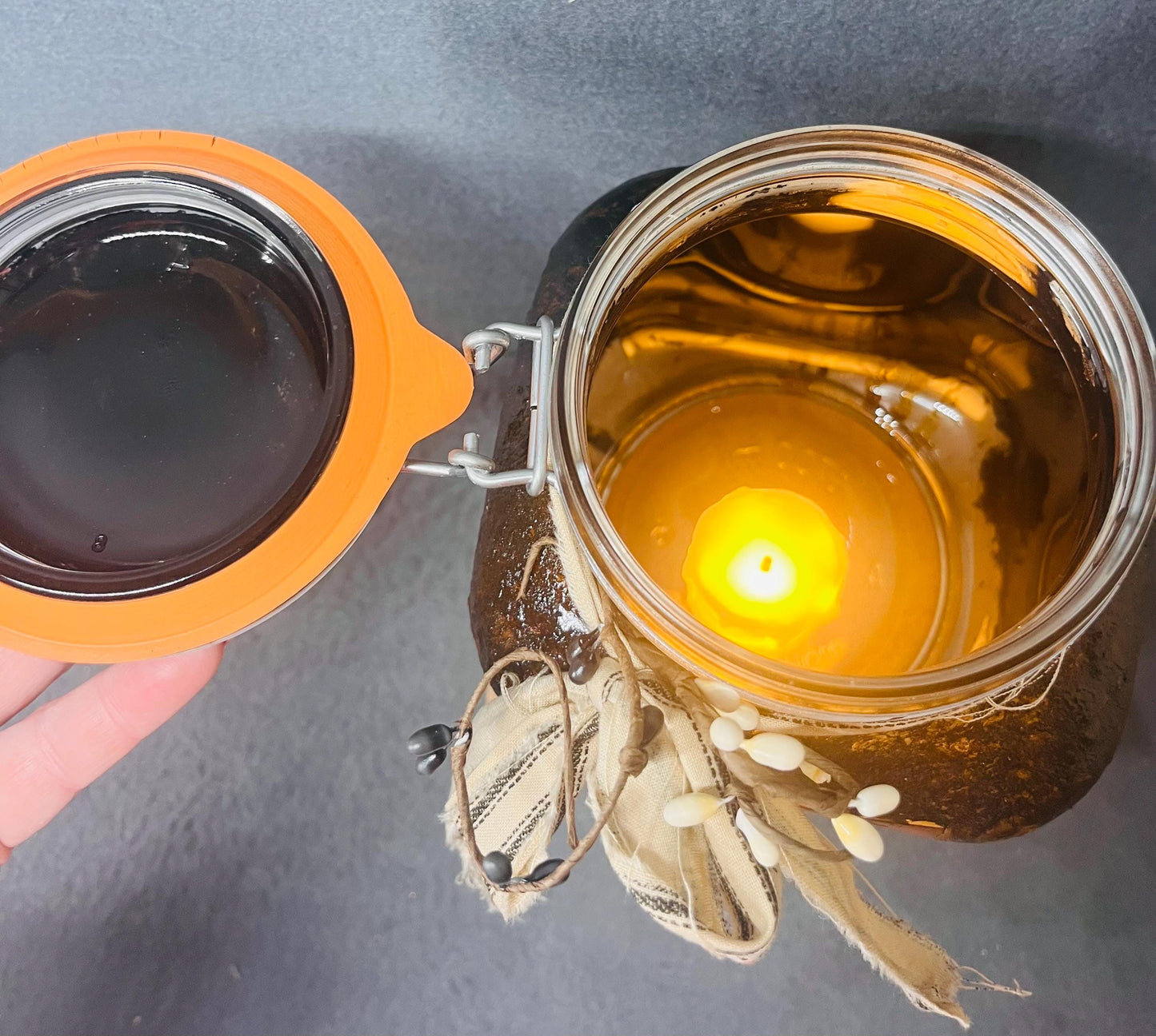 Dairyland Rustic Jar with Battery Powered Candle | Farmhouse Decor, Cozy Lighting & Unique Gift Idea