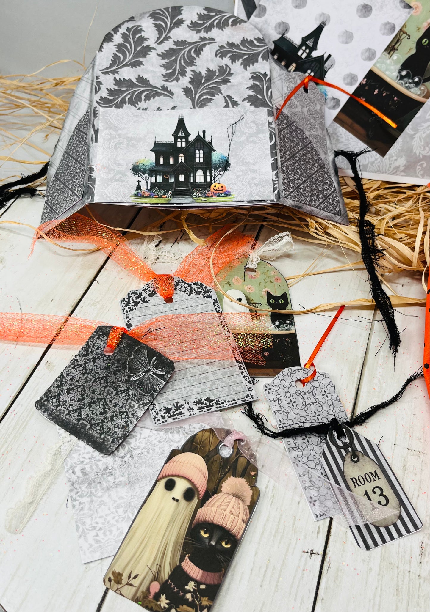 Moody Manor Junk Journal Kit β Spooky Cottagecore Paper Craft for Fall & Halloween