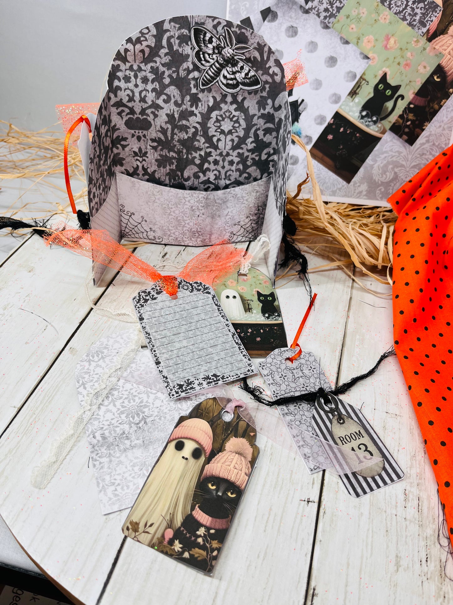 Moody Manor Junk Journal Kit β Spooky Cottagecore Paper Craft for Fall & Halloween