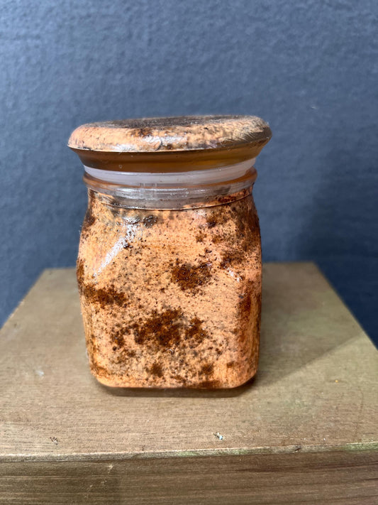 Rustic Peach Jam Jar Decor - Farmhouse Kitchen Accent, Handmade Vintage Style Fruit Preserve Decoration, Cottagecore Home Gift