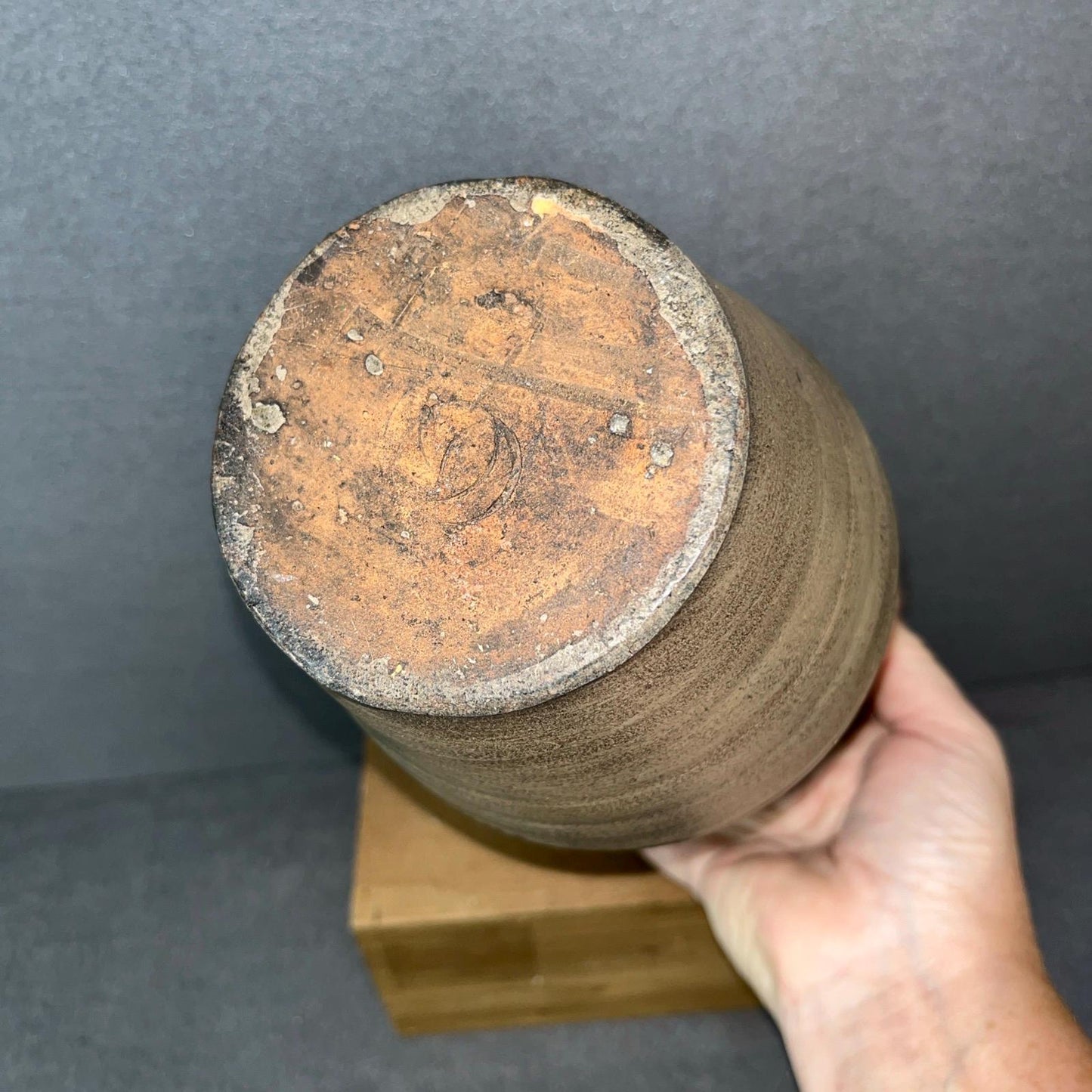 Vintage Colonial Stoneware Pitcher 8-3/4" Tall Red Pottery Sturbridge MA Antique Ceramic Jug