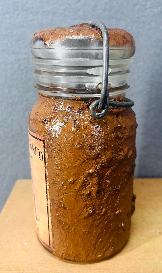 Sweet Butter Grungy Jar | Rustic Decor, Vintage Kitchen Storage, Farmhouse Style, Handmade Jar for Gifts & Collectibles