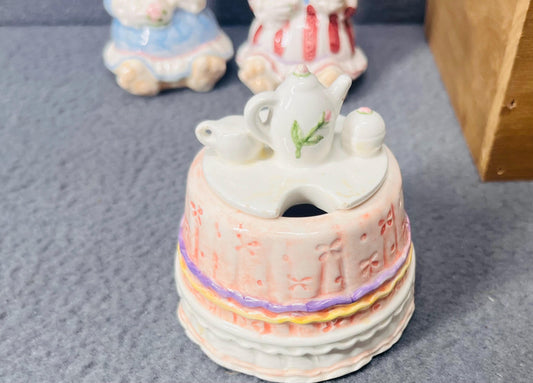 Vintage Alton Country Cottage Bears Tea Set - 1993 Children's Ceramic Miniature Tea Set, Perfect for Collectors & Kids