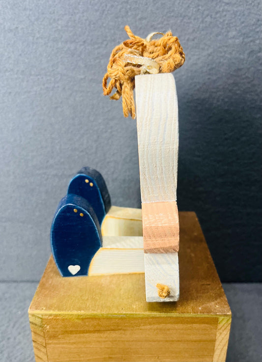 Vintage Angel Wood Shelf Sitter | Rustic Home Decor | Unique Gift | Vintage Charm for Your Home & Cottage