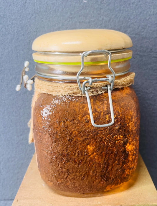 Corn Starch Rustic Jar with Battery Candle - Eco-Friendly Home Decor, Sustainable Jar, Rustic Candle Holder & Farmhouse Accent