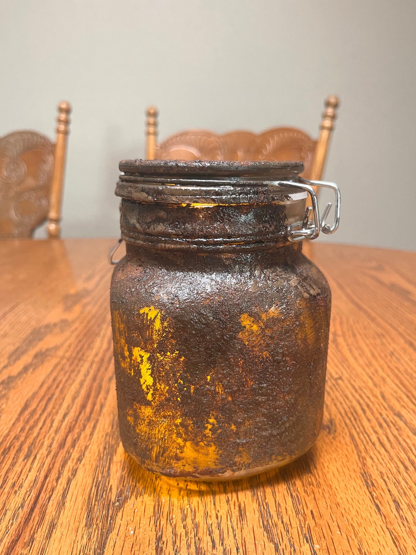 Rustic Grungy Sweet Butter Jar | Distressed Light for Pantry Storage & Spice Decor