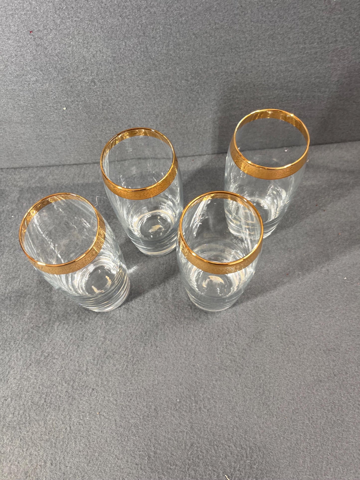 Impieral By Home Essentials 24k Gold Filigree Ice Tea Glasses Set Of 4
