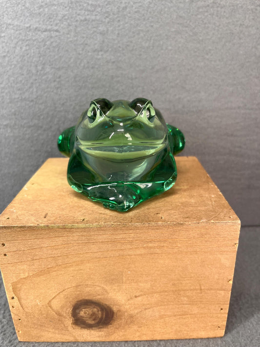 Vintage Indiana Glass Frog Votive Holder Decorative Candle Cup Mid Century Collectible Decor