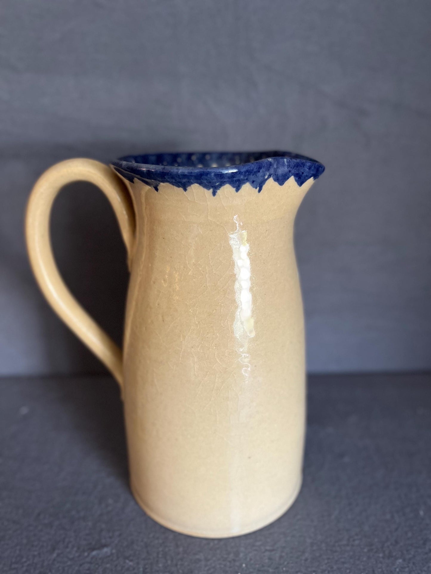 Hand-Painted Snowman Pitcher by Judy Goodwin – Signed Collectible Winter Decor, Perfect for Holiday Serving or Display