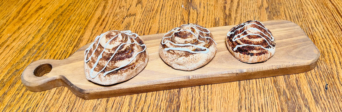 Faux Cinnamon Rolls Rustic Home Decor – Realistic Fake Pastry for Kitchen Styling & Tiered Tray Farmhouse Accent
