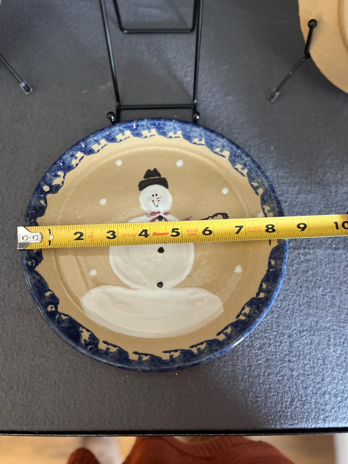 Judy Goodwin Signed Hand-Painted Snowman Dessert Plates – Set of 3, Collectible Winter Decor, Unique Holiday Tableware