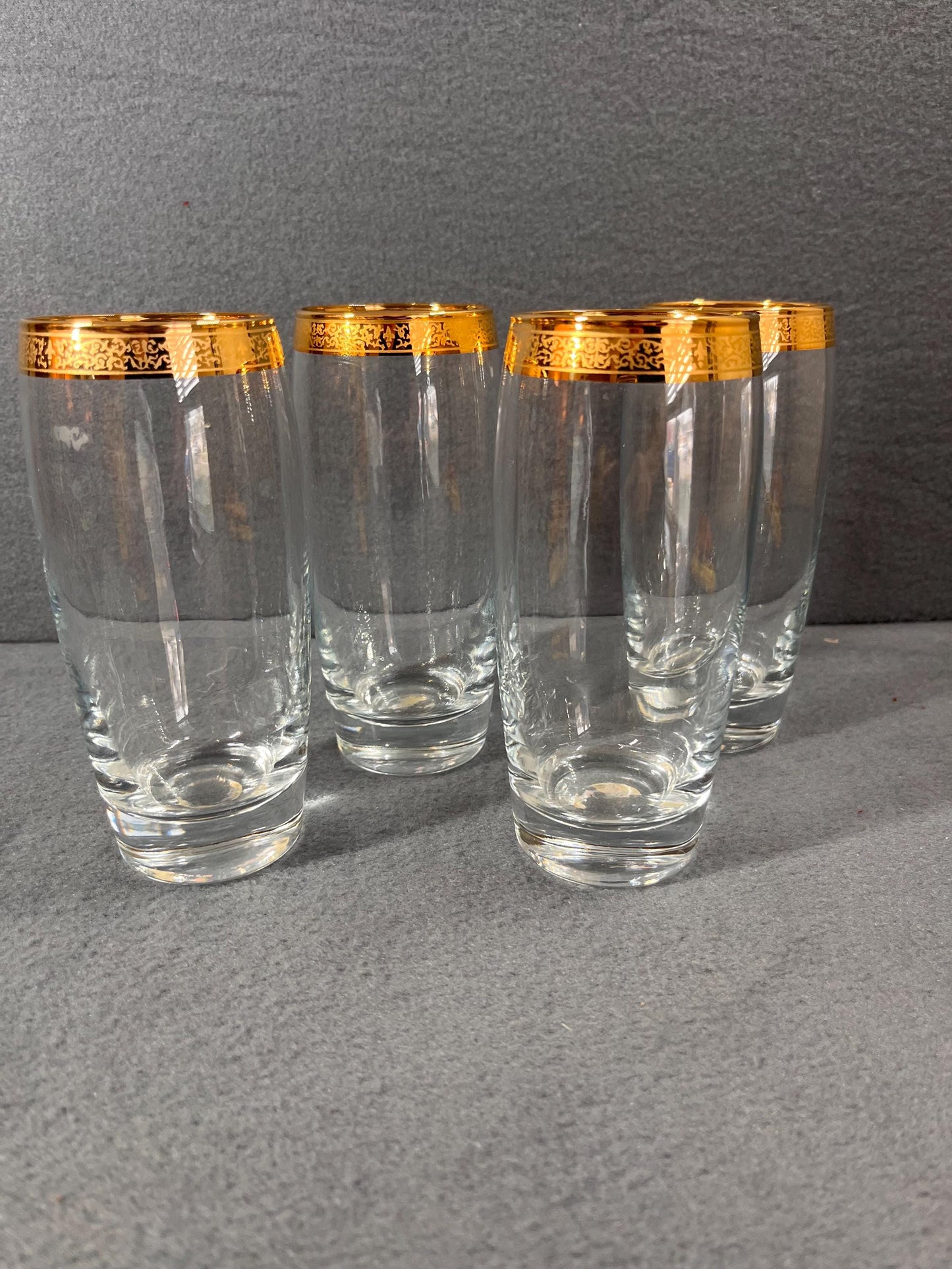 Impieral By Home Essentials 24k Gold Filigree Ice Tea Glasses Set Of 4