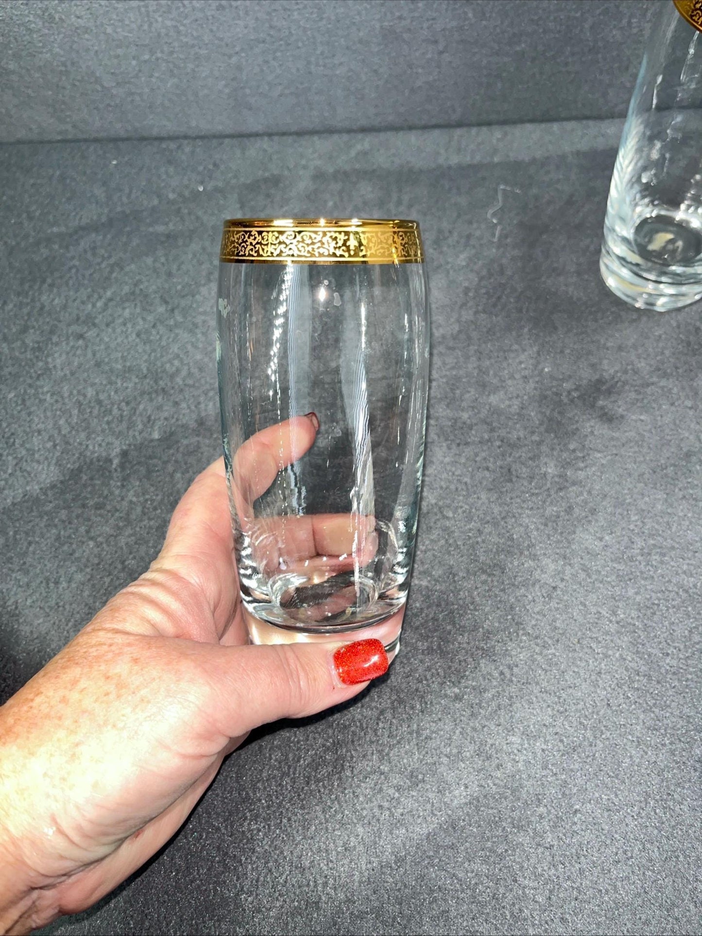 Impieral By Home Essentials 24k Gold Filigree Ice Tea Glasses Set Of 4