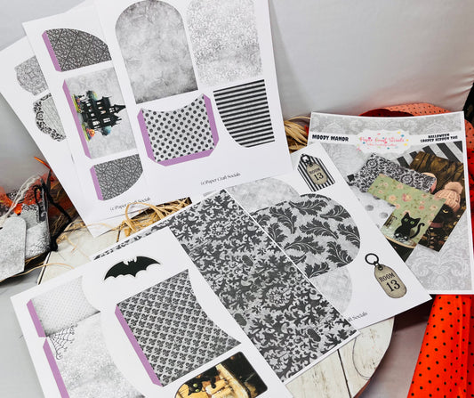 Moody Manor Junk Journal Kit – Spooky Cottagecore Paper Craft for Fall & Halloween