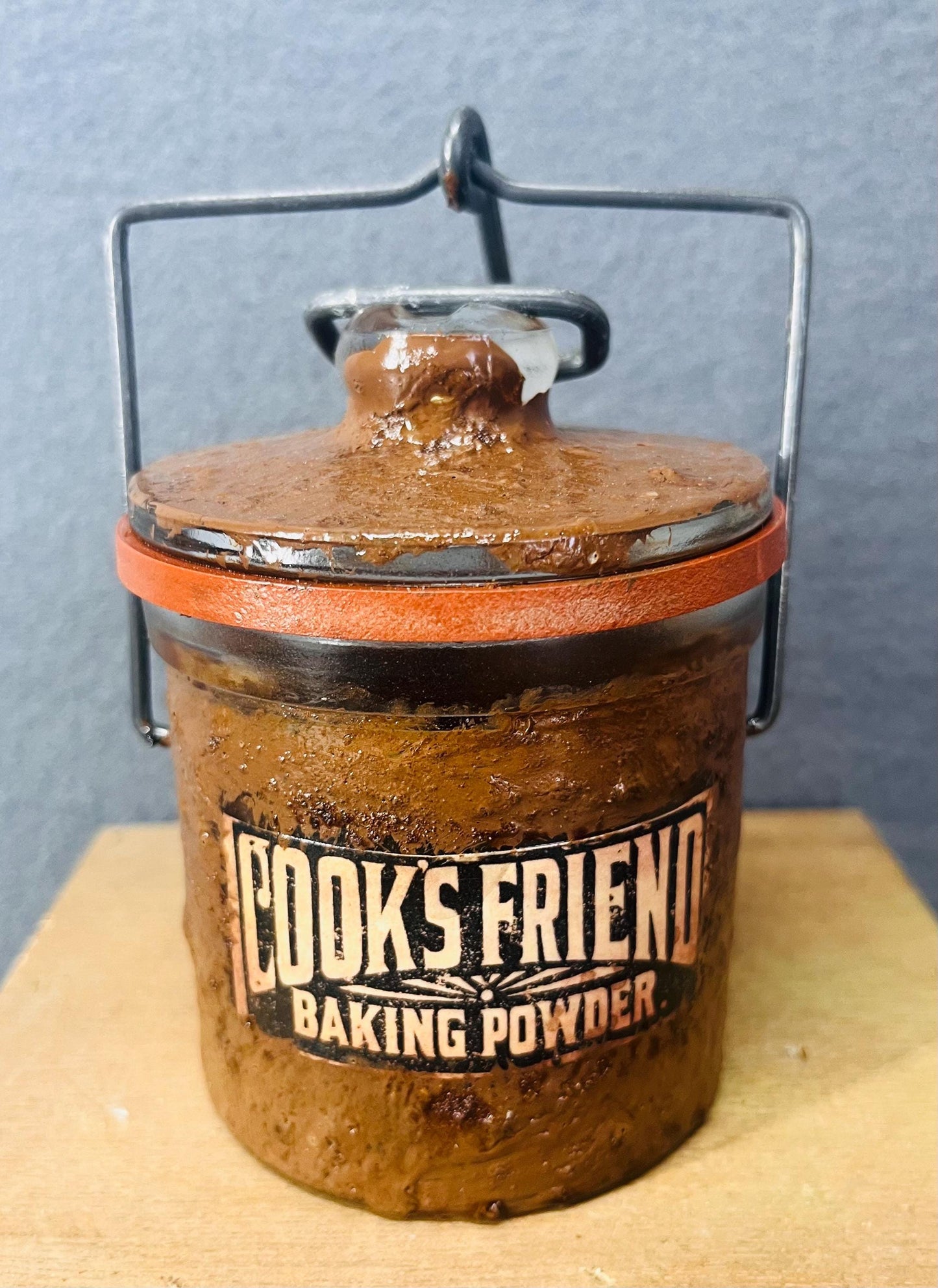 Cooks Friend Baking Soda Grungy Jar | Rustic Kitchen Decor & Storage Solution for Baking Essentials