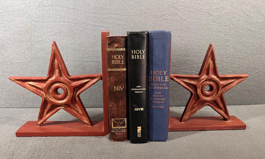 Cast Iron Bookends & Door Stop – Vintage Style Heavy-Duty Home Decor, Unique Gift for Book Lovers, Functional and Decorative Accent