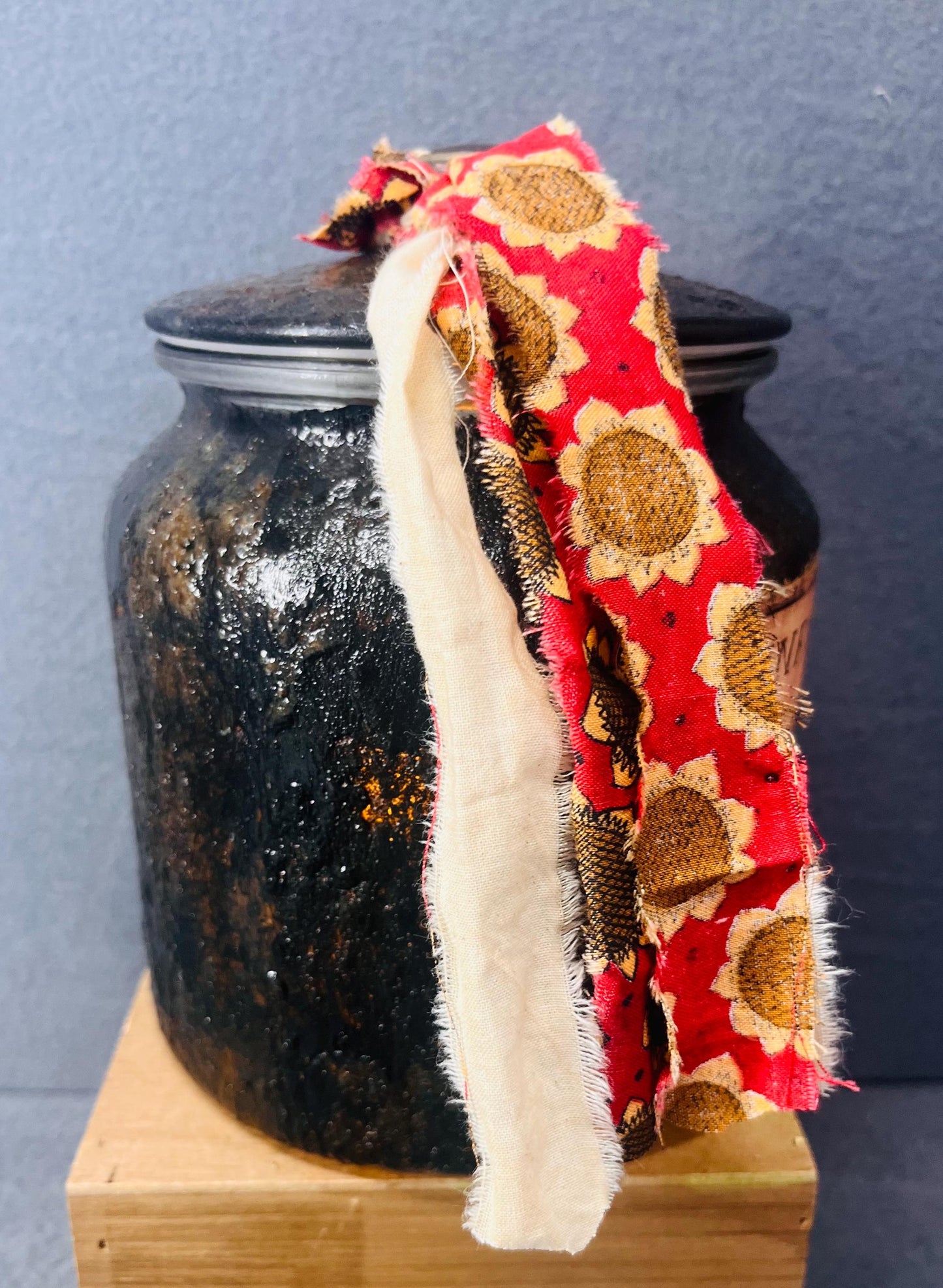 Honey Grungy Jar with Battery Powered Lights | Rustic Decor, Fairy Lights, Boho Home Accent, Cozy Vibes, Perfect Gift