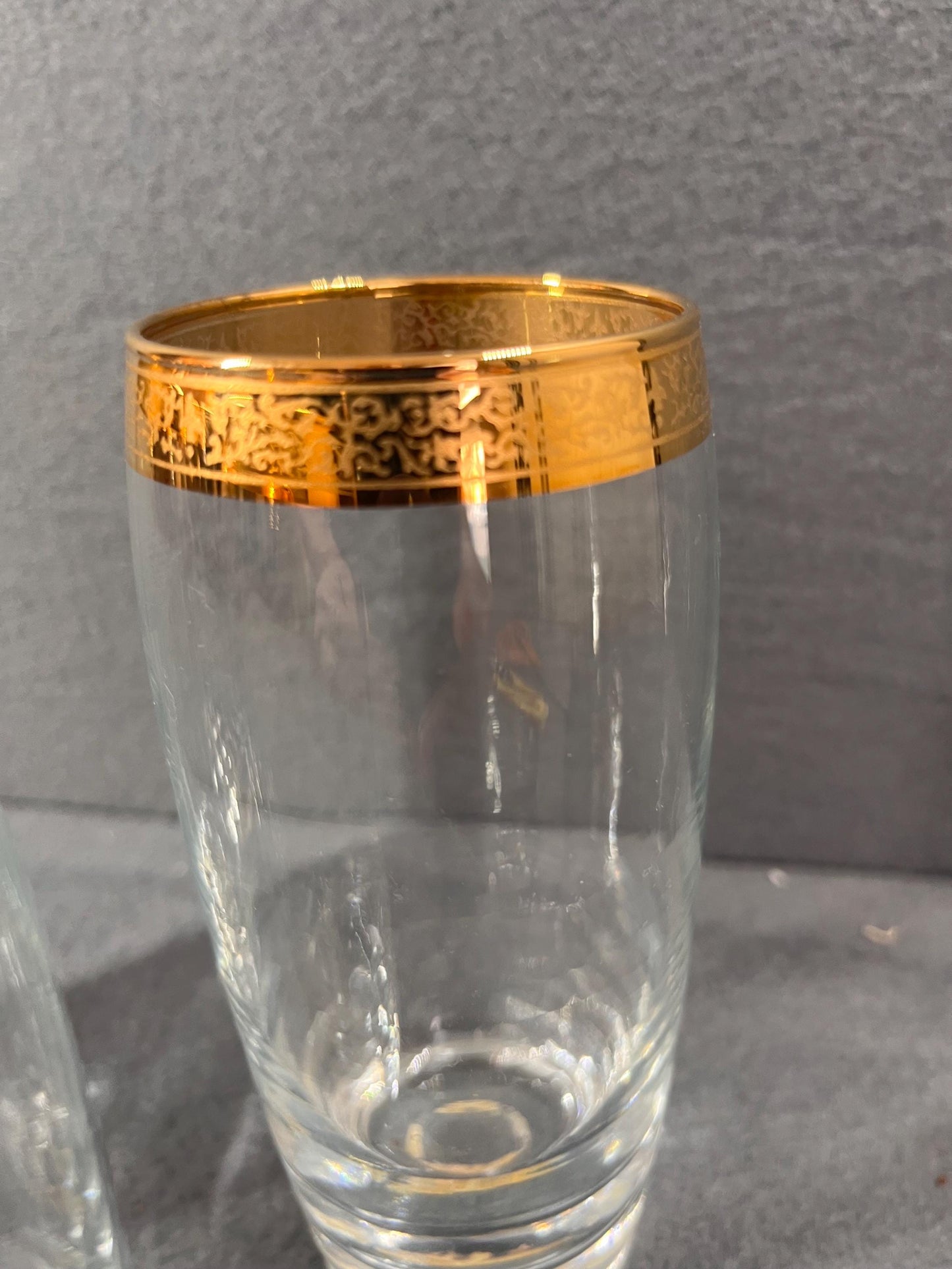 Impieral By Home Essentials 24k Gold Filigree Ice Tea Glasses Set Of 4