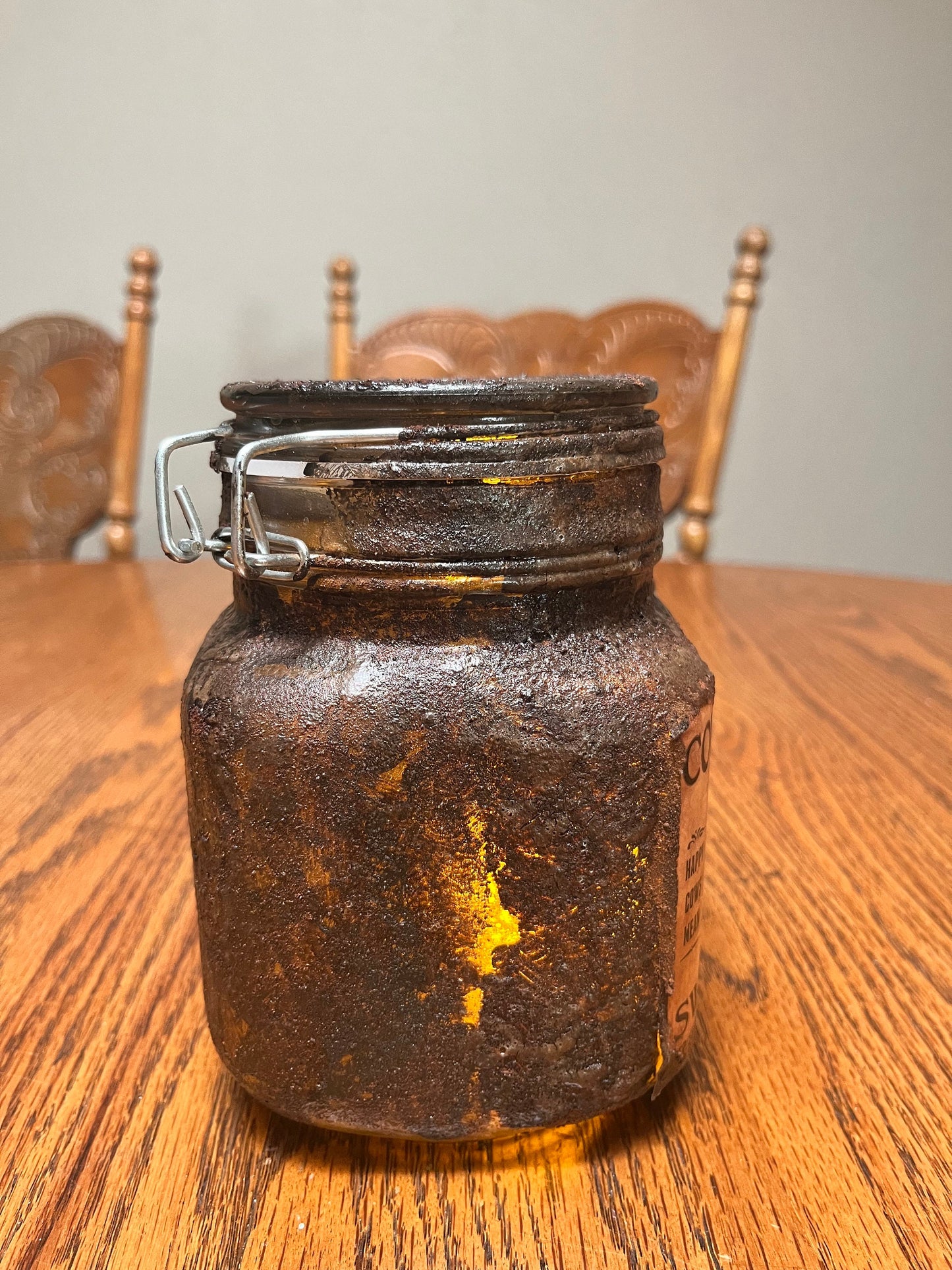 Rustic Grungy Sweet Butter Jar | Distressed Light for Pantry Storage & Spice Decor
