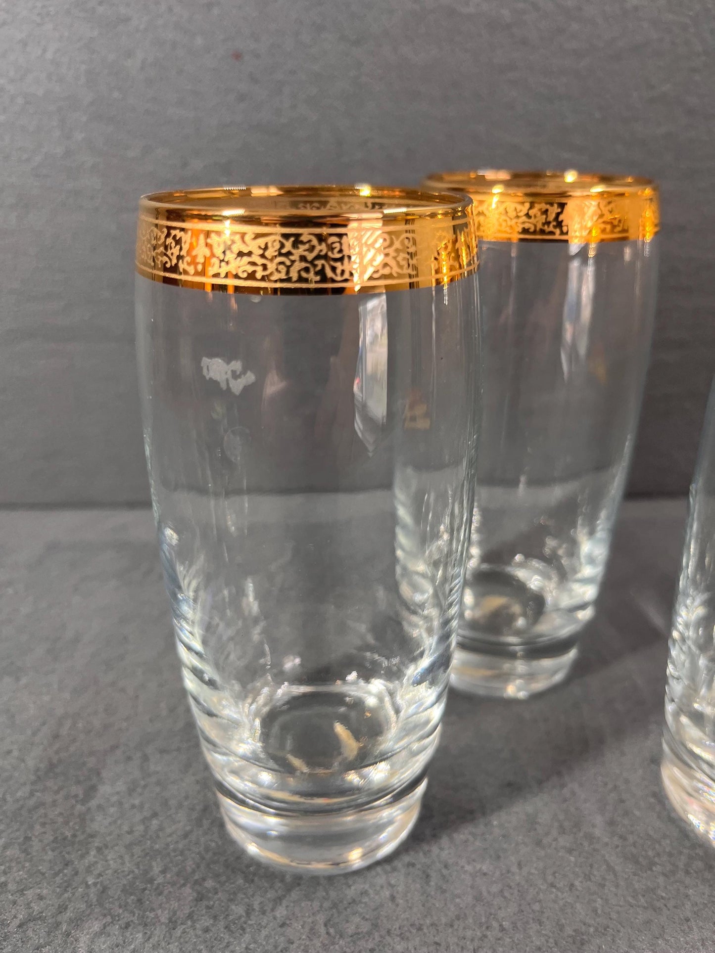 Impieral By Home Essentials 24k Gold Filigree Ice Tea Glasses Set Of 4